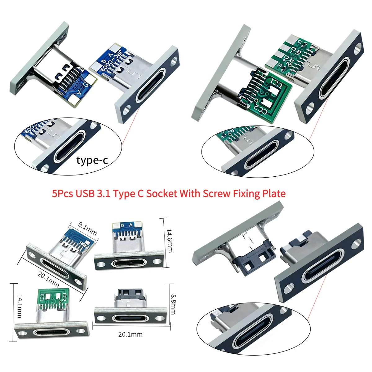 Mew 5PCS Usb 3.1 Ty…