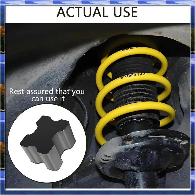 Kit de reforço de mola helicoidal frontal, 4 peças, espaçadores de mola helicoidal de borracha para serviço pesado para elevador de mola helicoidal de 1 a 1,5 polegadas