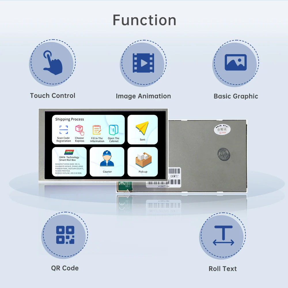 DWIN Touch Screen Painel com placa de controle, UART TFT, módulo LCD, comercial para Arduino, UART, Touch Screen, TFT, TTL, RS232, 12,1 polegadas, 800*600