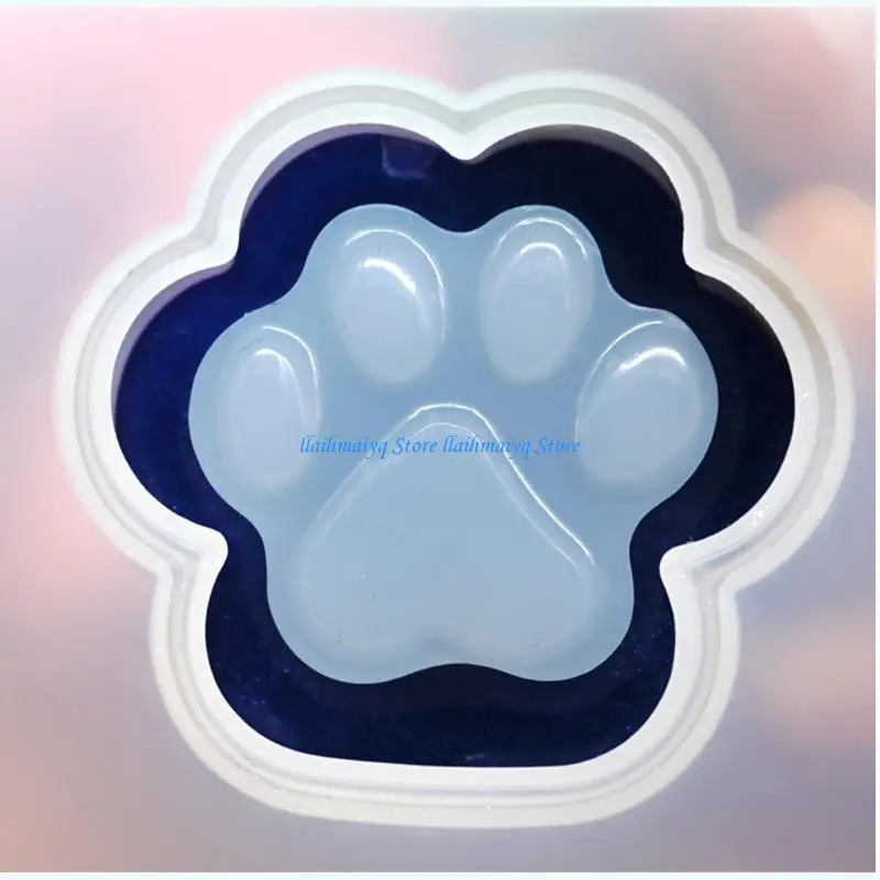 

573B Прозрачные кошачьи лапы, силиконовый материал, формы, смола, кристаллический клей, украшения для торта M