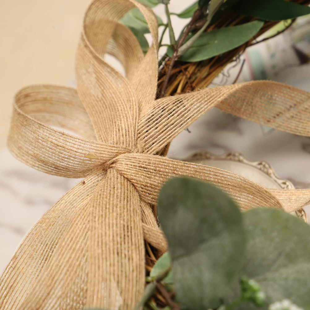 

Eucalyptus Leaf Wreath Beautiful Garland Hanging Flower Artificial Household Wooden Wedding Leaves Fake