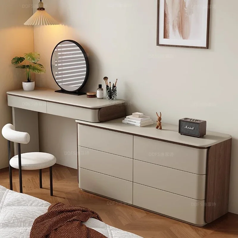 Storage Corner Dressing Table Chest Organizer Wood Vanity Dressing Table Natural Wooden Penteadeira Para Quarto Fruniture