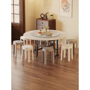 Mesa de jantar dobrável para 10 pessoas, apartamento pequeno, mesa de jantar simples, grande, dobrável, simples, dobrável, doméstica 10 principais vendas mini mesa de cha - №3