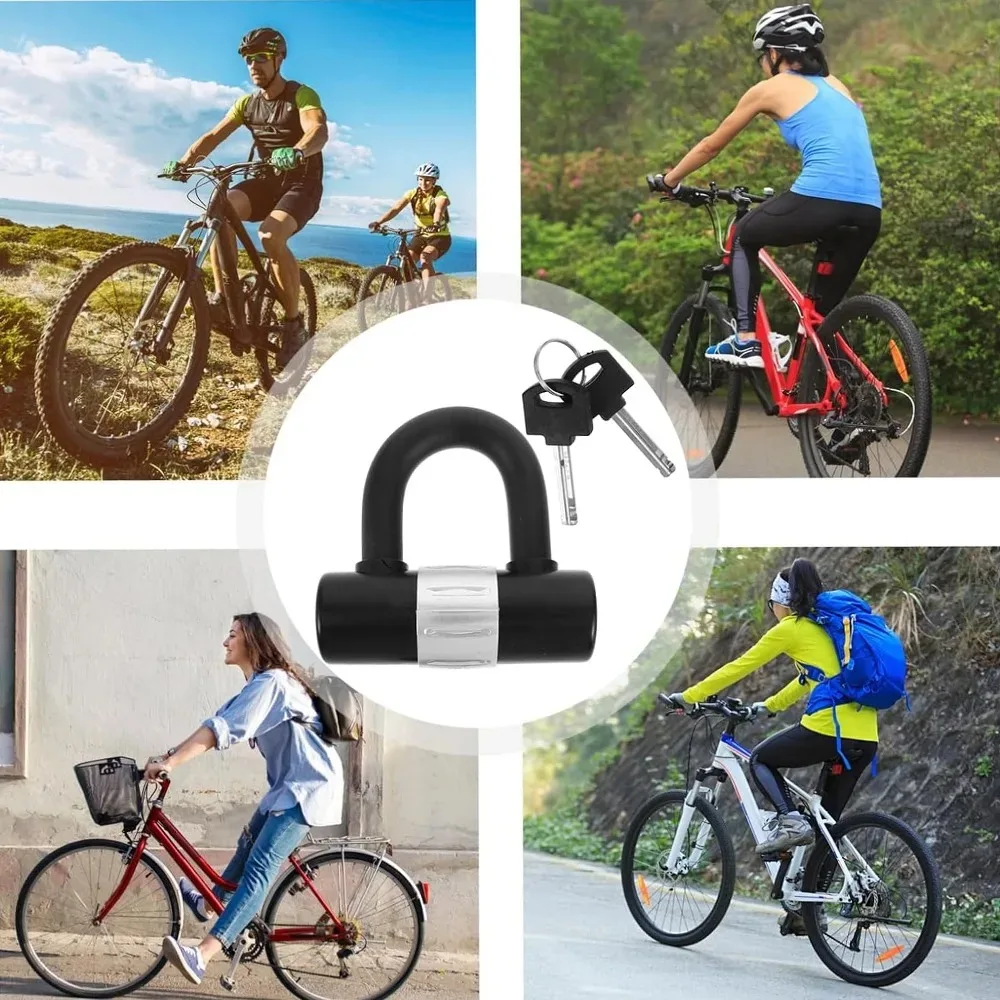 Picture 7: 1 Pcs Heavy Duty U Lock For Electric Vehicle Mountain Bike C Level Anti Theft Padlock Waterproof Anti Hydraulic Shear Security