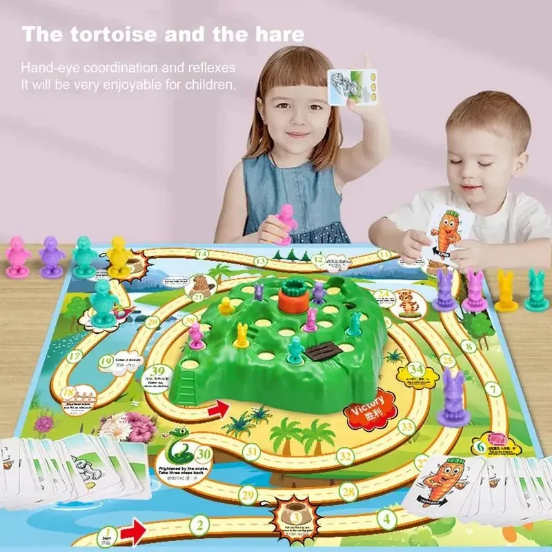 Easter Bunny Trap Game Entertaining Party Board Game Family Puzzle Toy Rabbit Trap Competiton Strategy Game Montessori Kids Gift