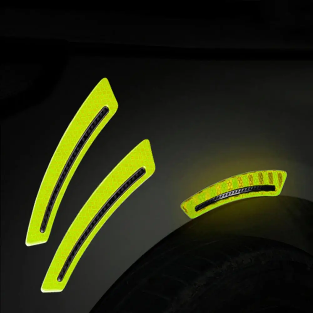 2Pcs Convenient Self-adhesive High Brightness Wheel Eyebrow Sticker Car Fender Protector Wheel Arch Mouldings Sticker