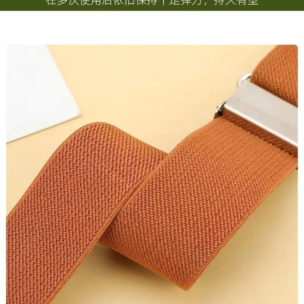 2pcs/set Casual No Buckle Elastic Belt Adjustable Canvas Stretch Belt Invisible Waist Belt Women Men