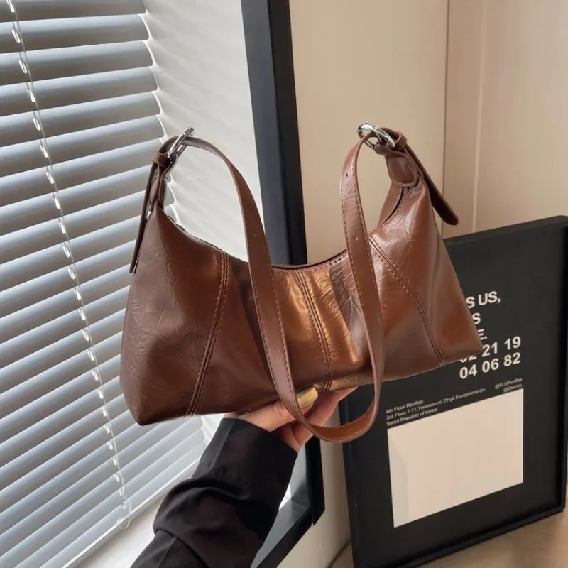 

High Quality Leather Diaper Bag Ladies Fashion Vintage Handbag Large Capacity Shoulder Crossbody Purse Tote Satchel Designer