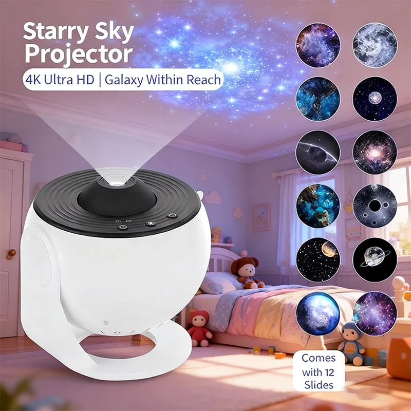 

Hot Sale Starry Sky Galaxy Projector Night Light 360° Rotate Planetarium Lamp for Kids Bedroom Valentine’s Day Gift Wedding Deco