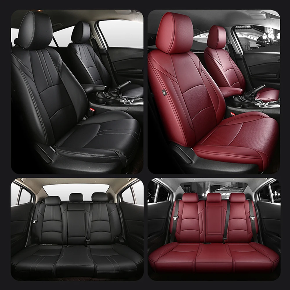 Design Car Special Seat Cover For Mazda 3 Axela 2019-2024 Premium Leatherette Waterproof Protective Full Set Car Accessories