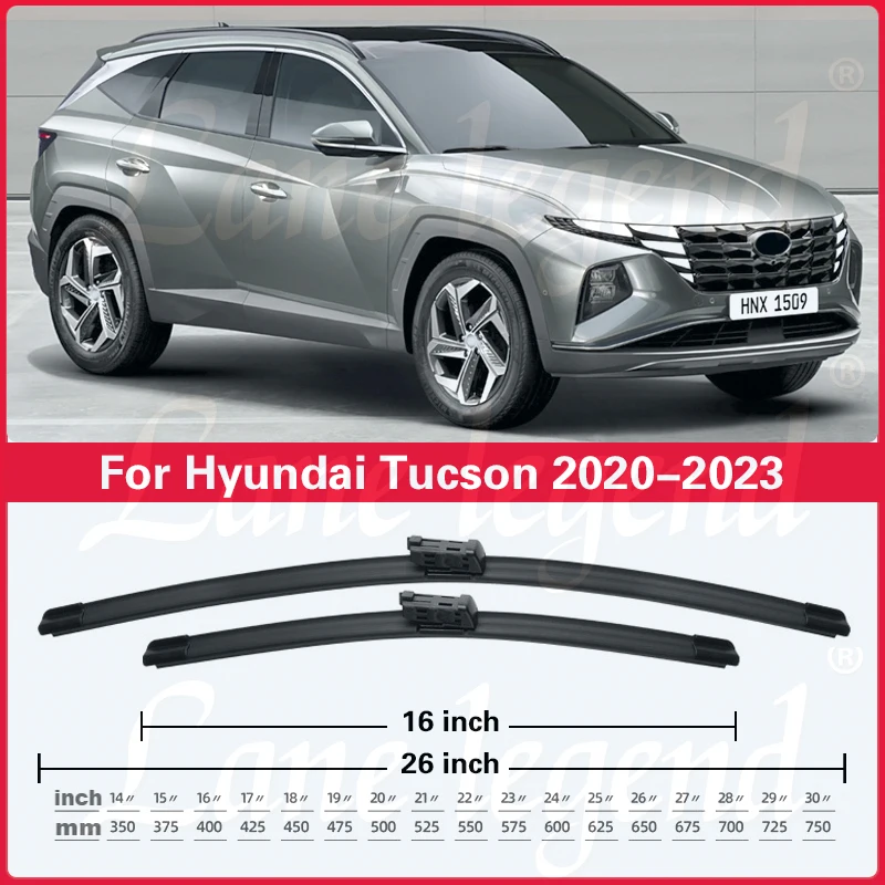 Car Front Wiper Blades For Hyundai Tucson 2020 2021 2022 2023 Windscreen Clean Window Car Rain Brushes Auto Accessories 26\