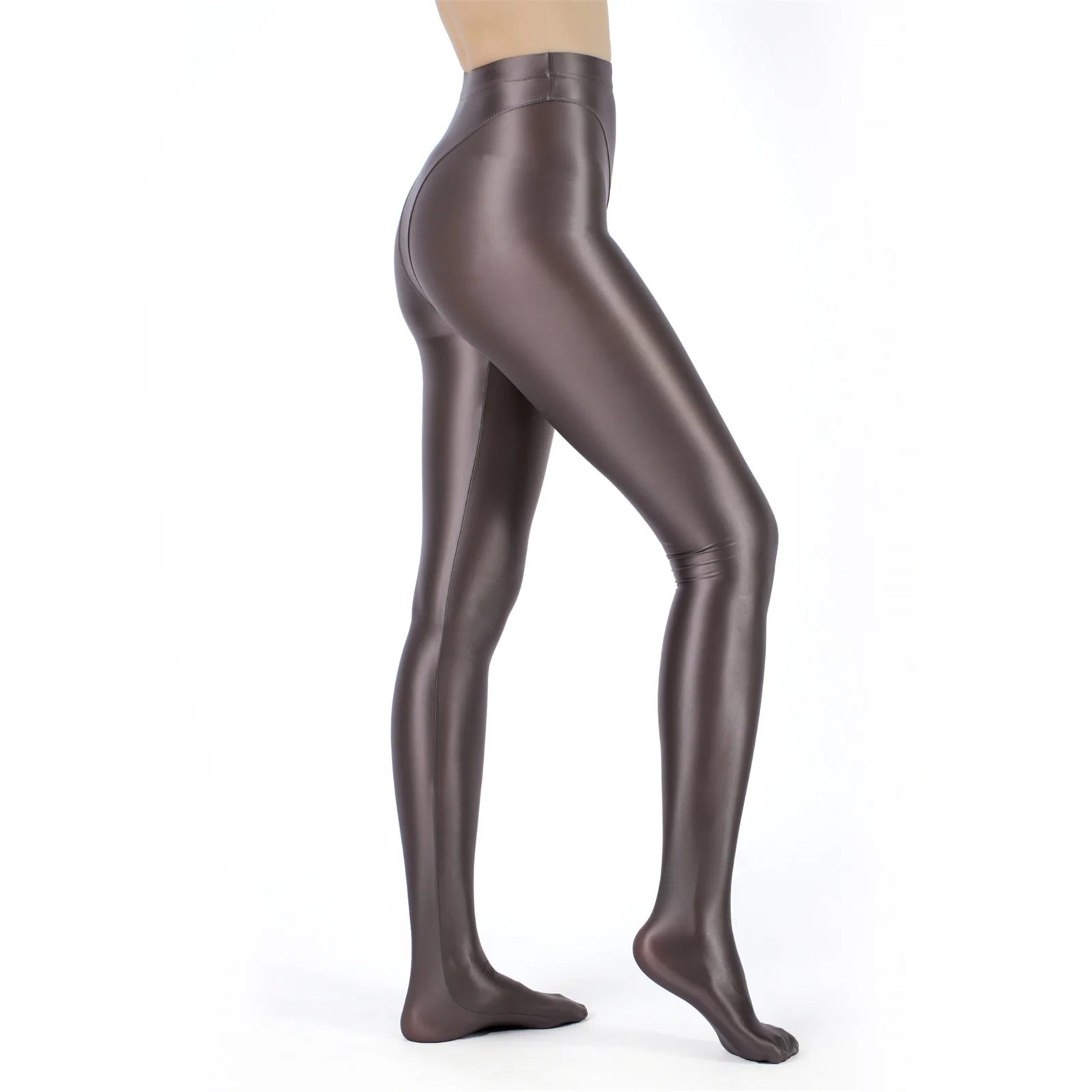 Mallas elásticas de cintura alta para mujer, Leggings metálicos brillantes para Pilates, gimnasia, Ballet, Yoga y Fitness