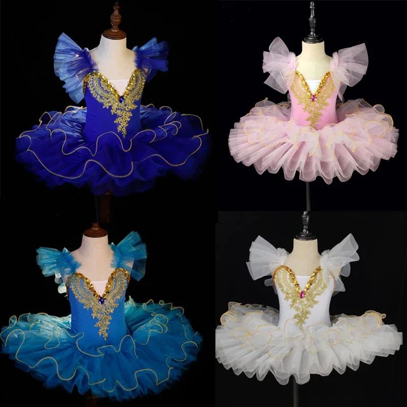 Disfraz de ballet para niña, vestido de baile de rol para niños, disfraz de danza del lago de los cisnes