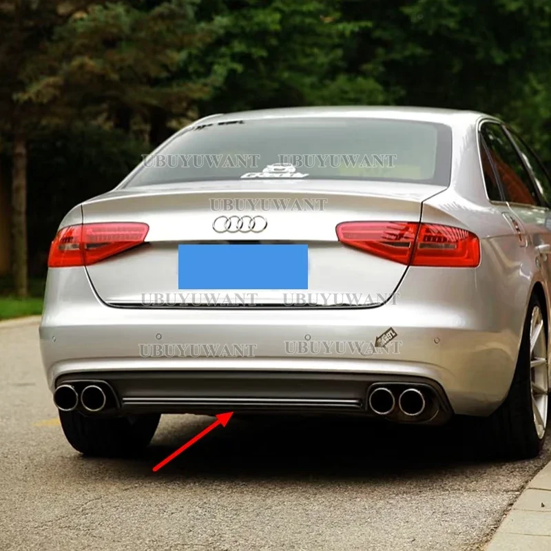 

For Audi A4 B8.5 Standard Bumper/ S-Line Bumper PP Rear Bumper Lip Diffuser Exhaust End Pipe 2013-2016 S4 Style