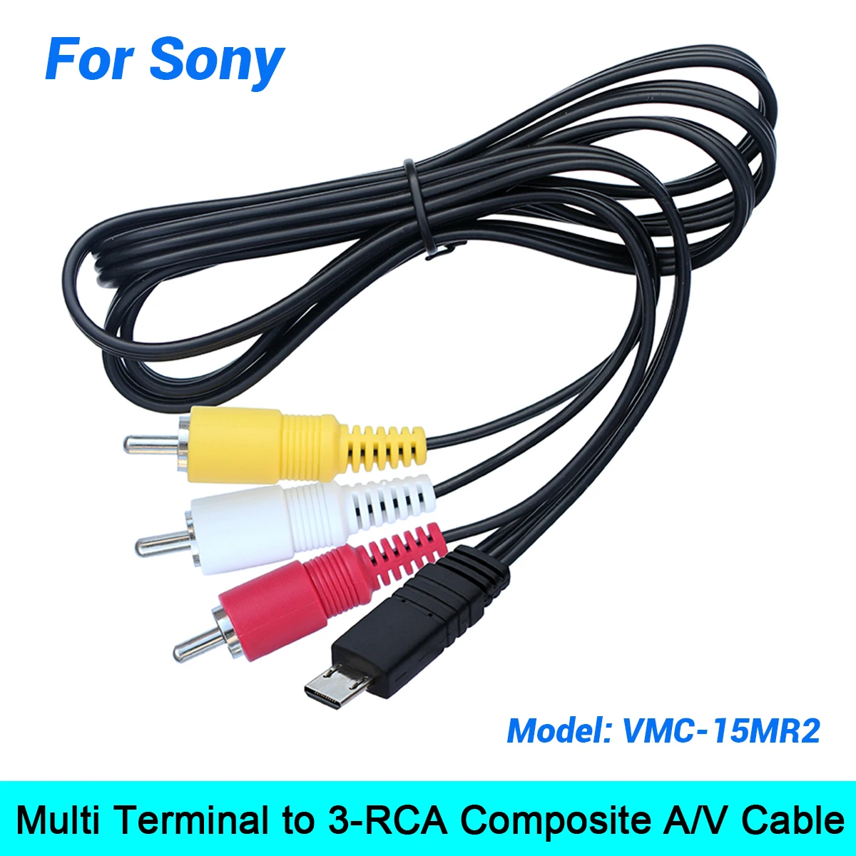 VMC-15MR2 RCA Audio Video Cable for Sony Handycam Camcorder HDR-CX HDR-PJ FDR-AX Series Multi Terminal to 3RCA Composite Cable