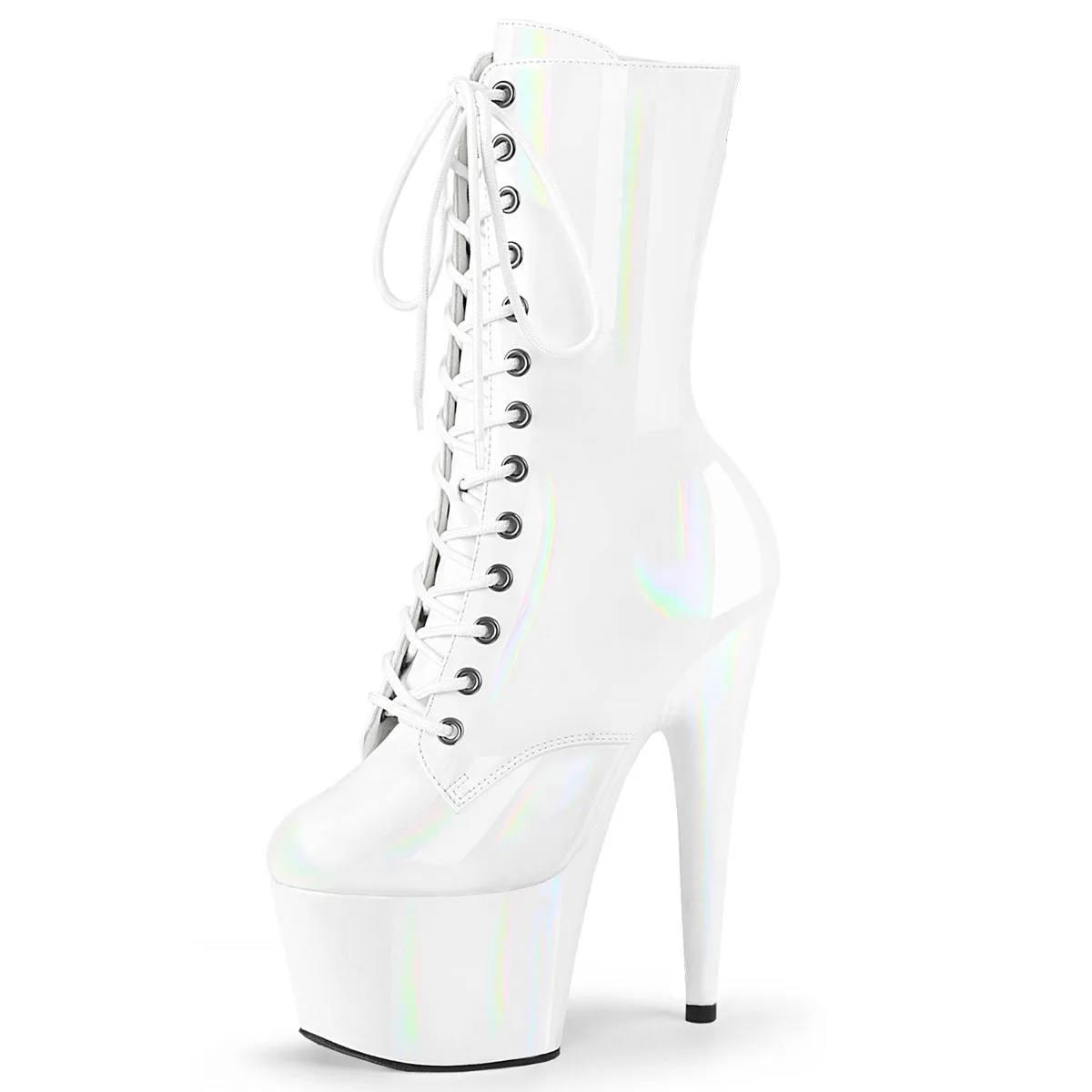 

Lace Up Pole Dance Shoes New 17cm Sexy Fetish Platform Exotic Dancer Boots Gothic Party Model Stripper Heels Fashion Women Cross