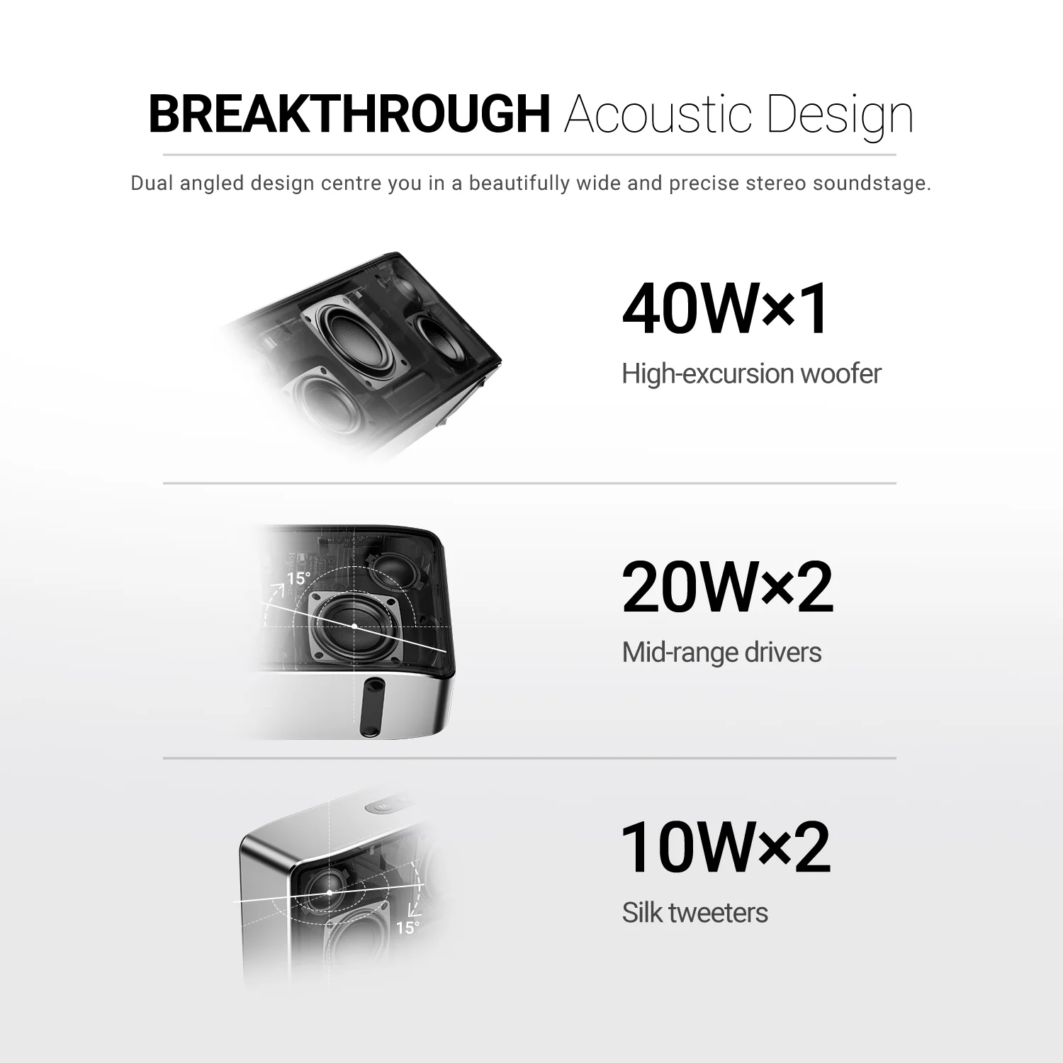 BOGASING S8 Pro Max Bluetooth Speaker, 3-Channel Audio with