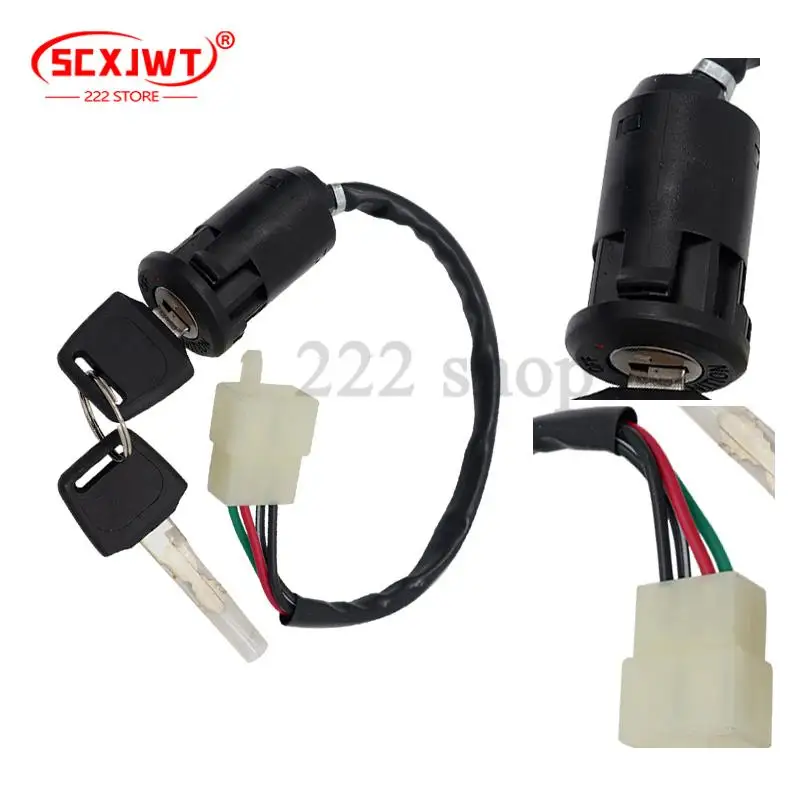 

Universal 4 Pin wire ignition key switch for 50cc 70cc 90cc 110cc 125cc ATV Kart Quad Bike TAOTAO Sunl Roketa Kazuma