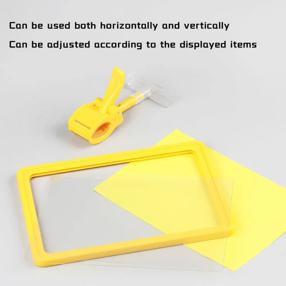 Multifunctional Plastic Price Tag Clip Color Rotatable Merchandise Price Display Clip A4/A5 Label Sign Holder Supermarkets