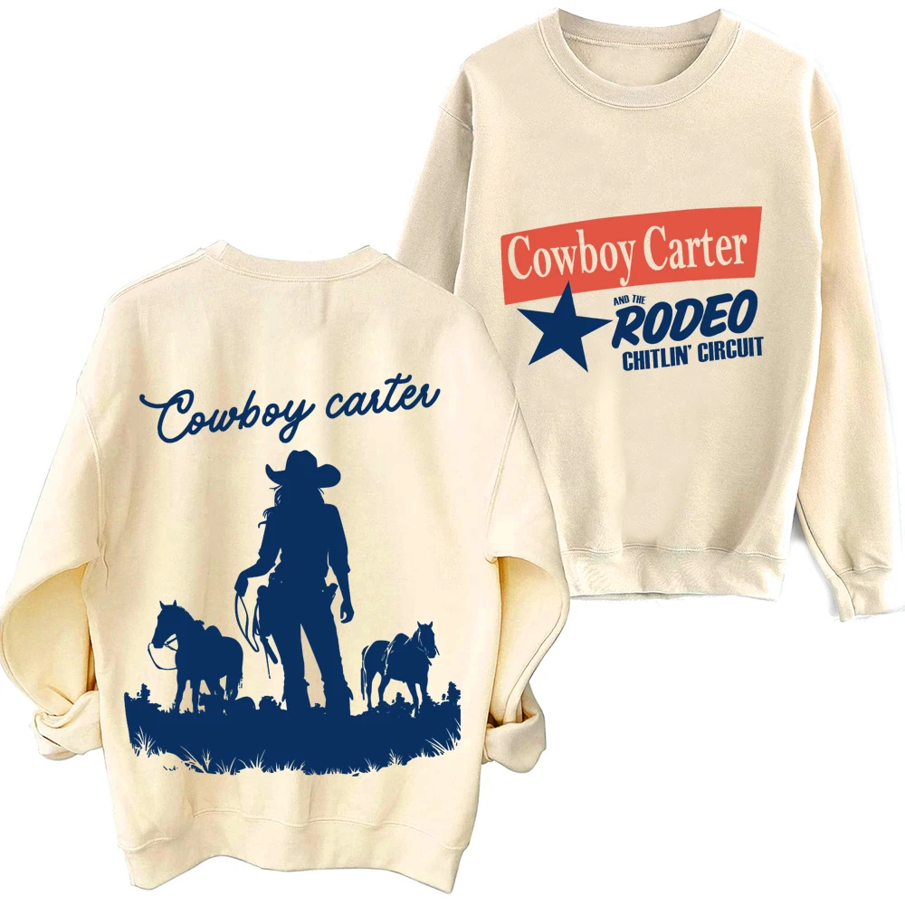 2024 Cowboy Carter Beyonce Sweatshirt O-Neck Long Sleeve Spring and Autumn Hoodies Printing