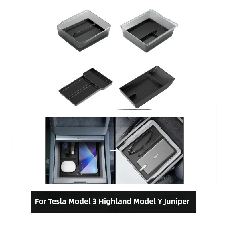 

Ящик для хранения для Telsa Model Y Juniper Model 3, хайленд, центральная консоль, лоток-органайзер, подлокотник, ящик для хранения, аксессуары для интерьера