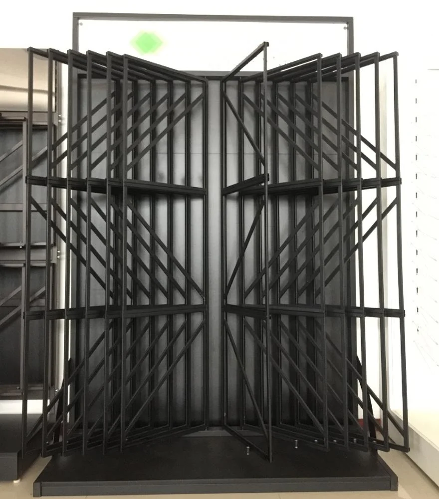 

72 pages Rotating double-sided display stand Fashion sign panel Floor tile Decorative material Quartz stone bracket bracket