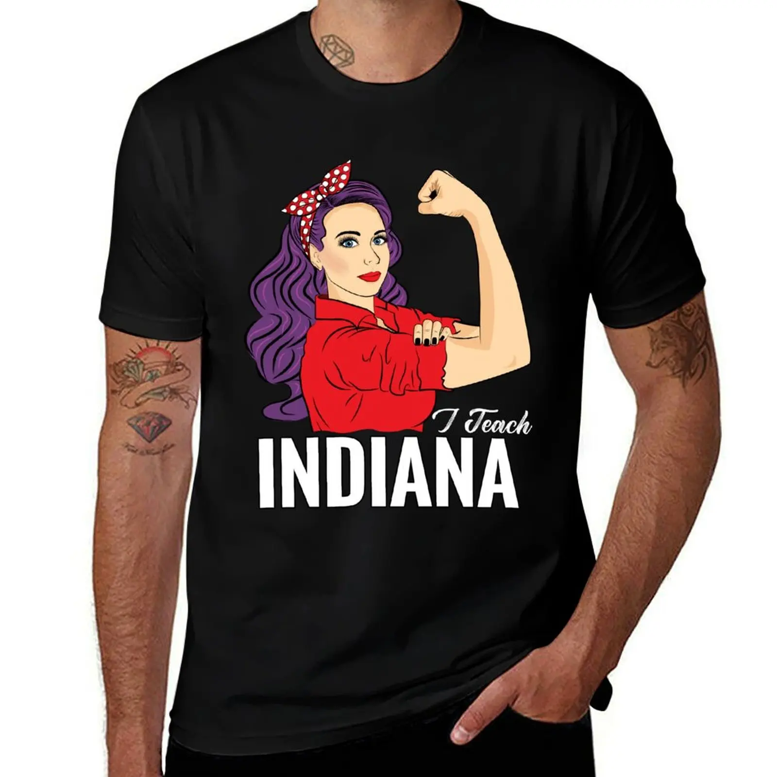

State for shirt Redfored I Indiana T-Shirt Ed t man For shirts Teach pack casual Indiana Red man Teacher cotton t