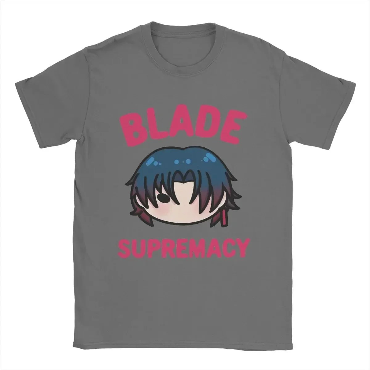 fashion Honkai Rail Blade Supremacy Chibi T Shirt for Men 100% Cotton Vintage T-Shirts Round Collar Tee  Clothes Gift Idea