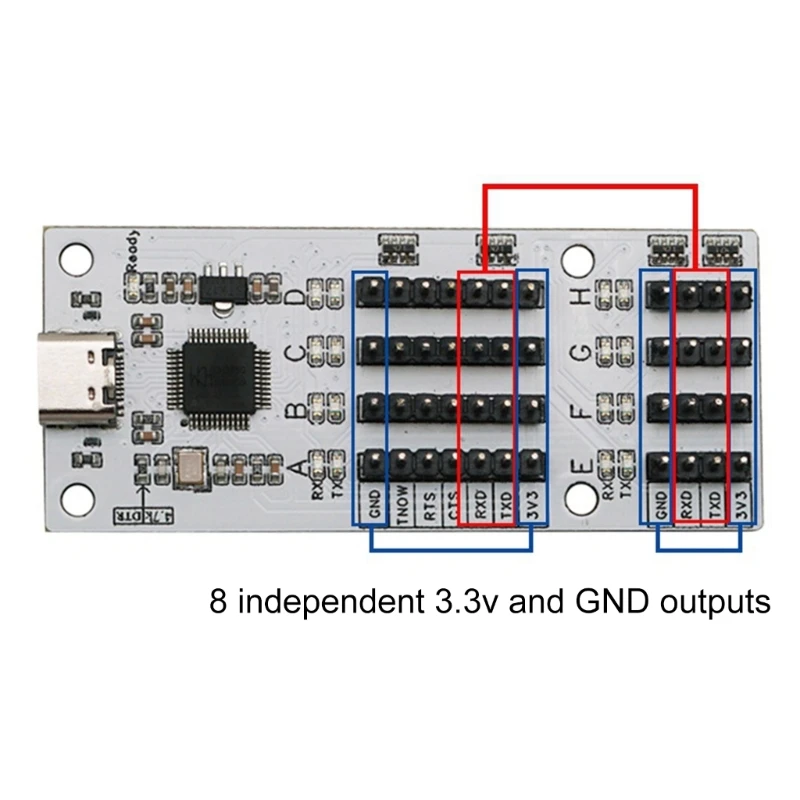 Durability 8Channel TTL Serial Converter with USB C Interfaces for Wide Compatibility for Enthusiasts Hobbyists