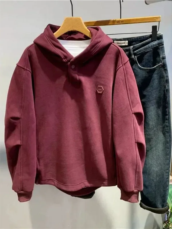 

Loose Oversized Hoodie Sweatirt ex Autumn Winter New Sle Simple American Trendy Brand Design Hat irt Top for Men An...