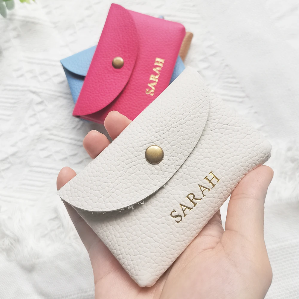 Echtes Leder Benutzerdefinierte Name Mini Geldbörse Frau Männer Kopfhörer Lippenstift Schlüssel Lagerung Kosmetik Tasche Luxus Mode Tragbare Brieftasche – Detail 11