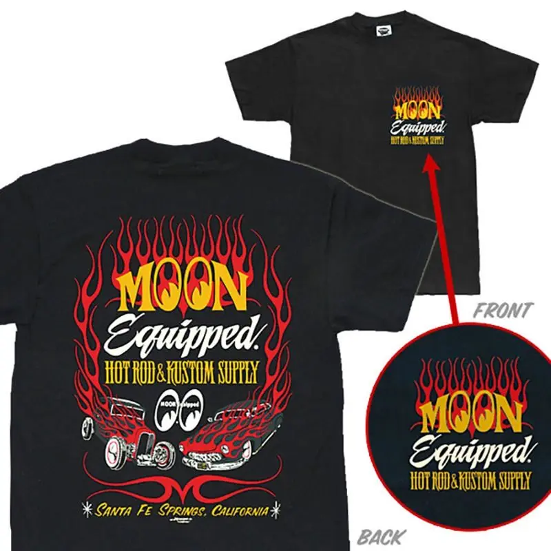 Moon High street Man Women t shirt clothes for men's t-shirts and tank tops y2k ropa hombre black cotton shirt Comfortable
