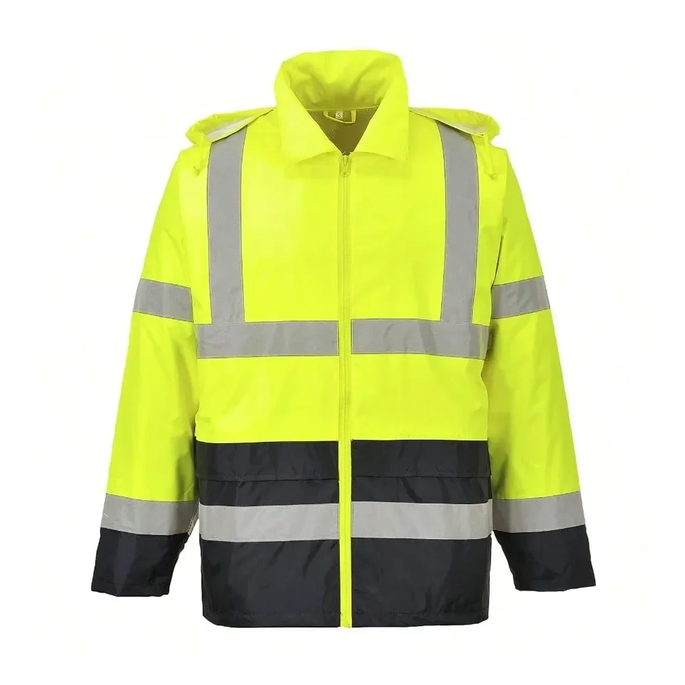

Portwest UH443 Classic Waterproof Rain Jacket In Reflective Contrast Hivis ANSI 5XL