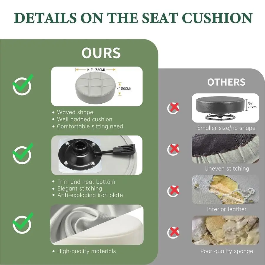 Tabouret pivotant réglable, tabourets métalliques roulants hydrauliques robustes pour cuisine, Salon de beauté, salon de coiffure, Bar de Spa, bureau