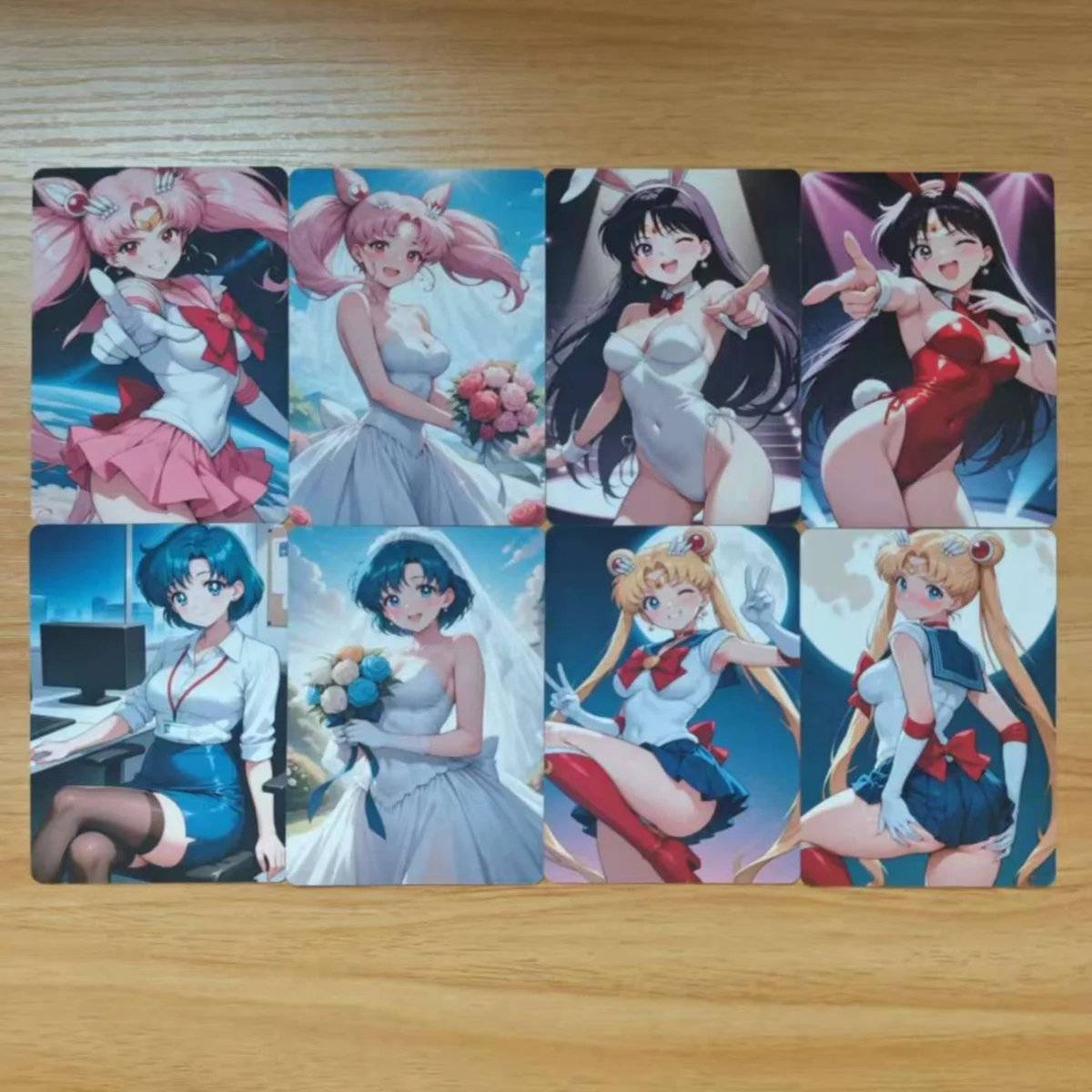 

8Pcs/set NSFW Card Sailor Moon Beautiful Girl Chibi moon Jupiter Mars Mercury Venus Collection Card 18+