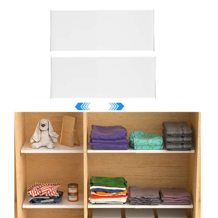 

Adjustable Closet Storage Shelves, Heavy Duty Expandable Wardrobe Shelves Organizer System for Closet Cabinet Wardrobe Cupboard