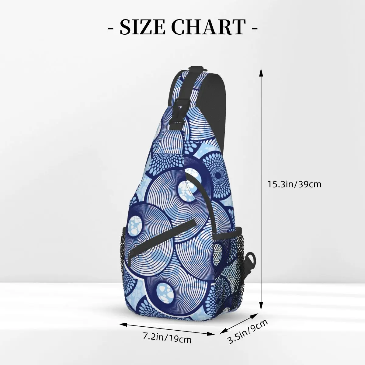 Textile Fashion Crossbody Sling Bags Casual Chest Bag african super wax Shoulder Backpack Daypack for Travel Hiking Sports Bag