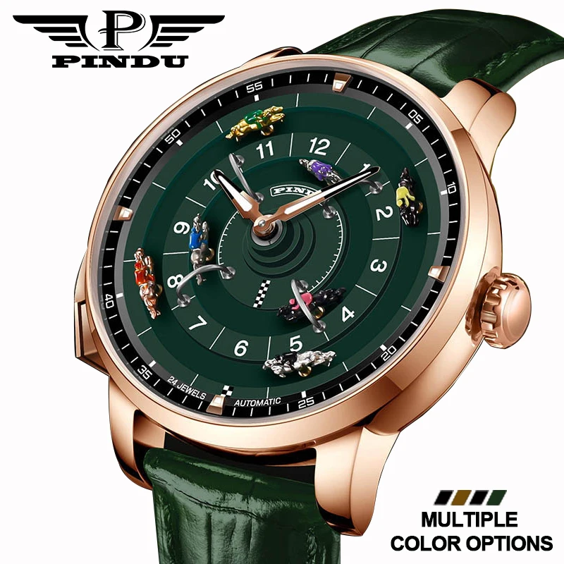 

Pindu Horse Gambling Series Men's Full Automatic Mechanical Watch European Racing Roulette Entertainment Design Party Watch