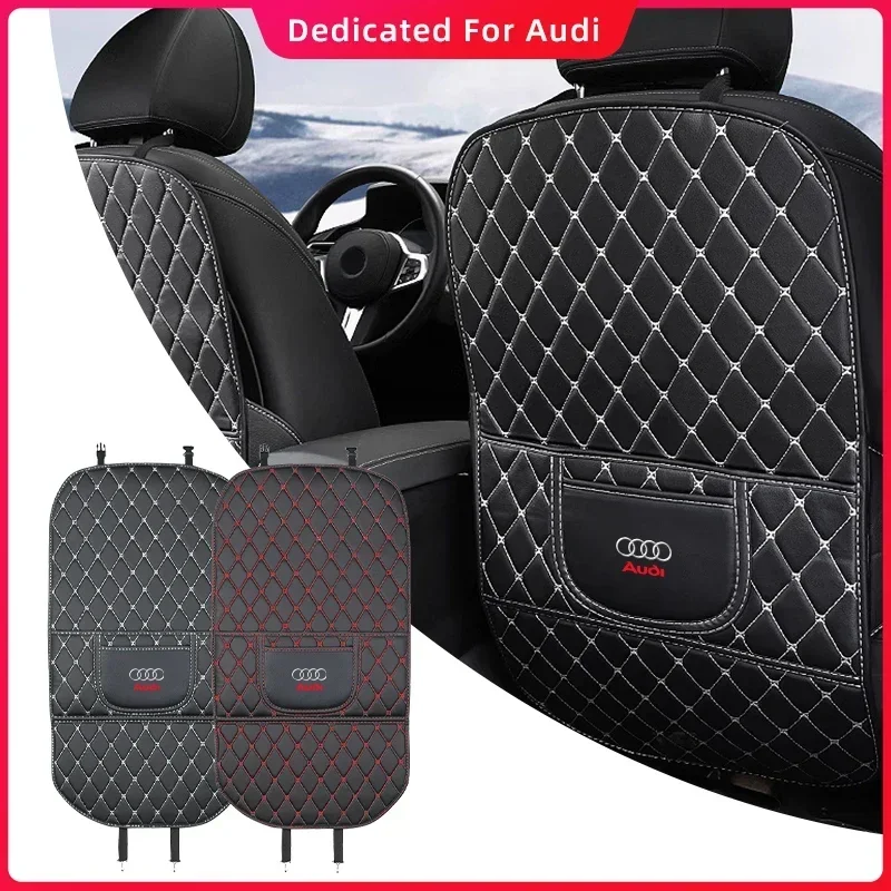 Car Seat Anti-Kick Mat Anti Dirty Pad Cushion Protector Cover For Audi Sline RS A3 A4 A6 A5 Q5 A1 Q7 Q3 Q2 Q8 A7 A8 TT S1 SQ5 RS