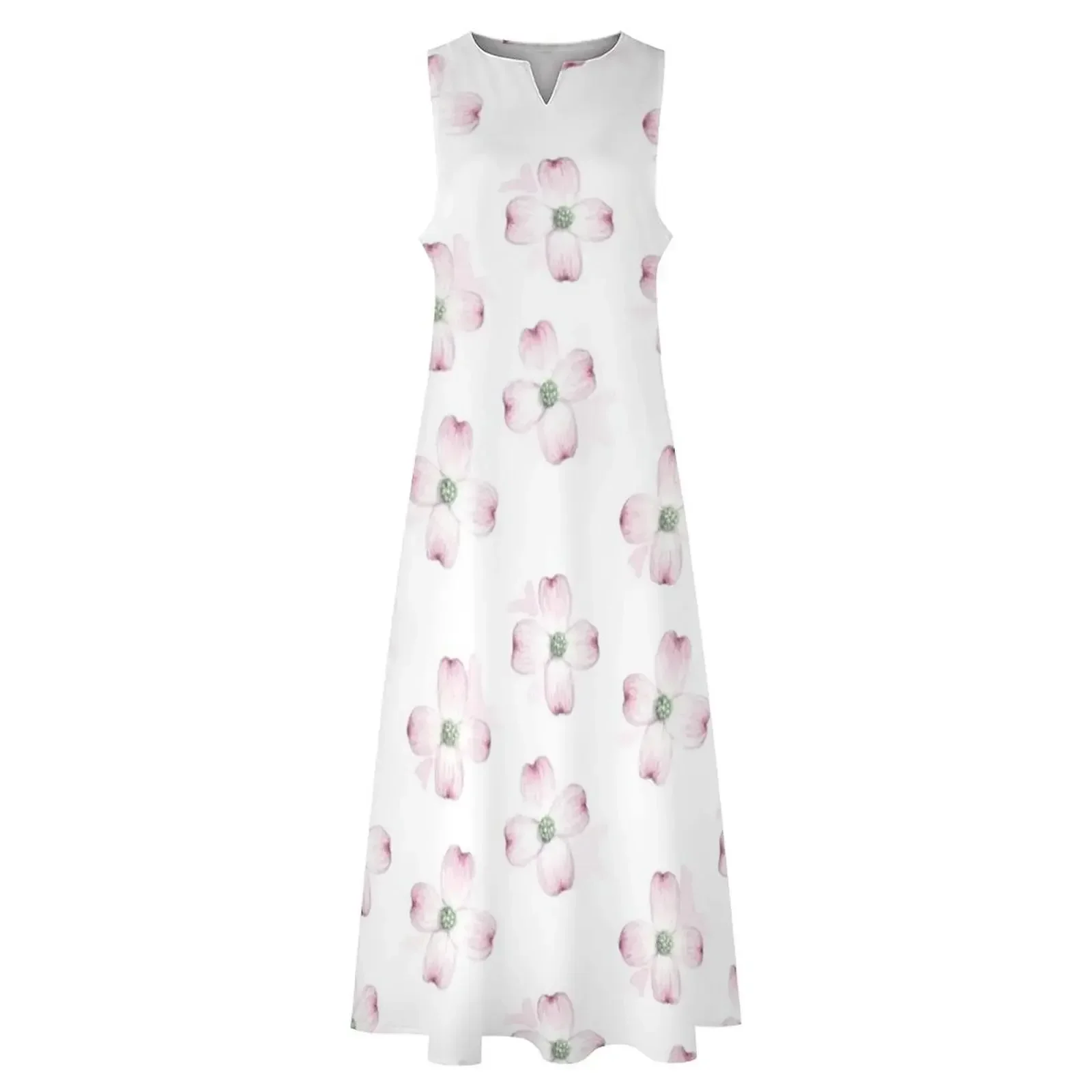 Dogwood patrón Floral en acuarela vestido largo ropa para mujer vestido de verano para mujer 2025 vestidos de novia vestido