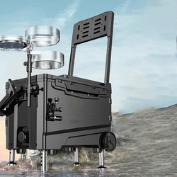 32L draagbare viskist met grote capaciteit en wielen Verdikte ABS-materiaal Isolatie Levende visbox Multifunctionele viskist