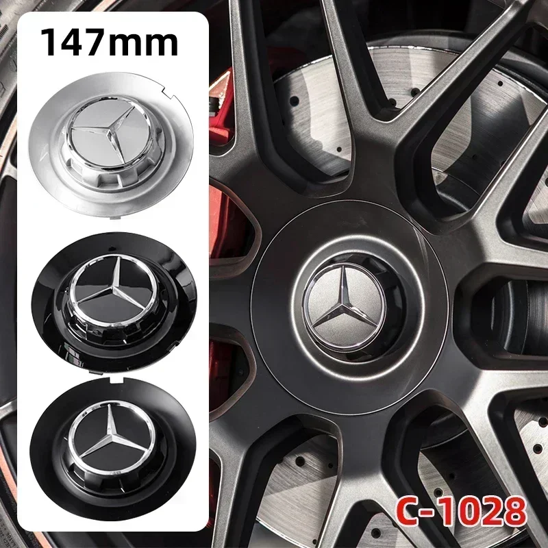 4PCS 147mm C-1028 17028 Car Wheel Center Hub Cover Cap Badge Logo For Mercedes Benz AMG G350 G500 G63 S680 GLS600 Accessories