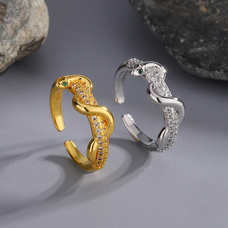 

925 Sterling Silver Luxury Jewelry Irregular Zircon Adjustable Rings For Women Wedding Engagement Accessories Moneys 925