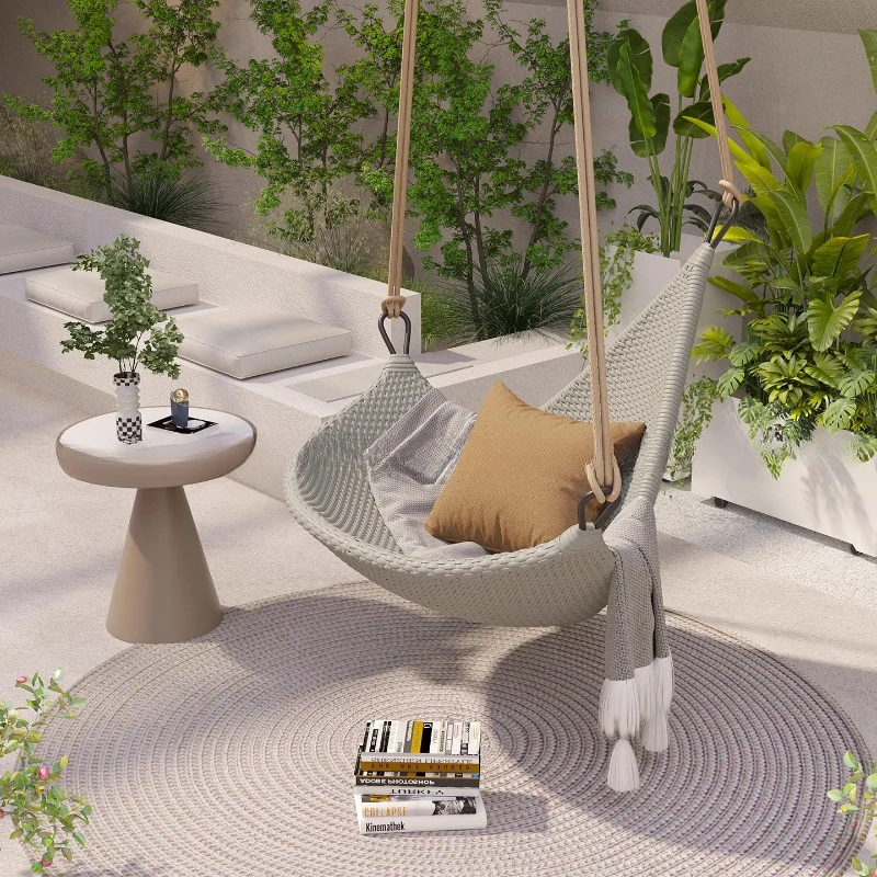 

Hanging Chair Cradle Hanging Chair Indoor Swing Lazy Household Balcony Hammock Bedroom Household Hanging Orchid Rattan Chair
