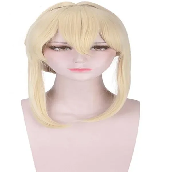 Anime Violet Evergarden Long Blonde Straight Hair Heat Resistant Cosplay Party Wigs