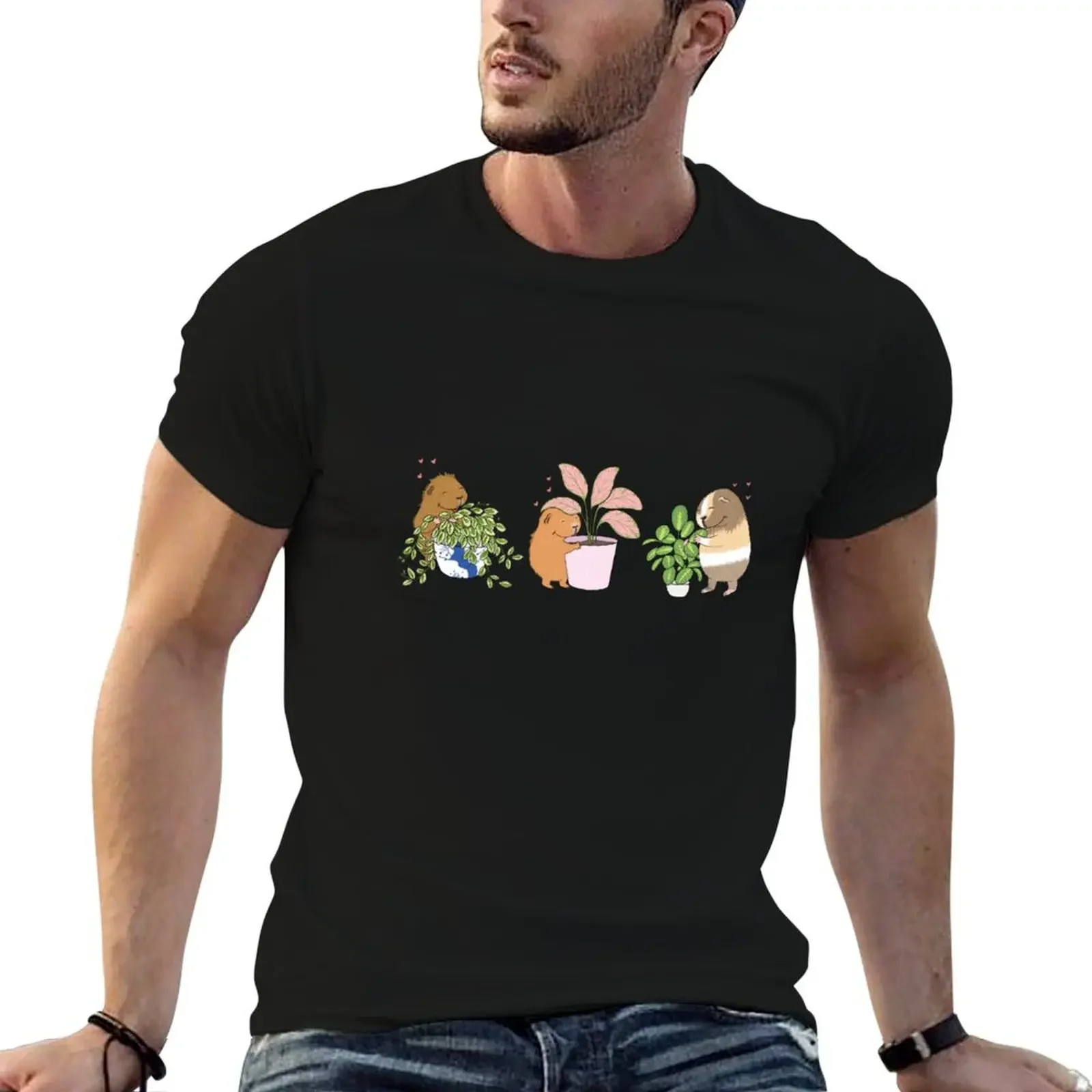 Piggies and Plants T-Shirt customizeds quick-drying oversized summer top shirts graphic tee men