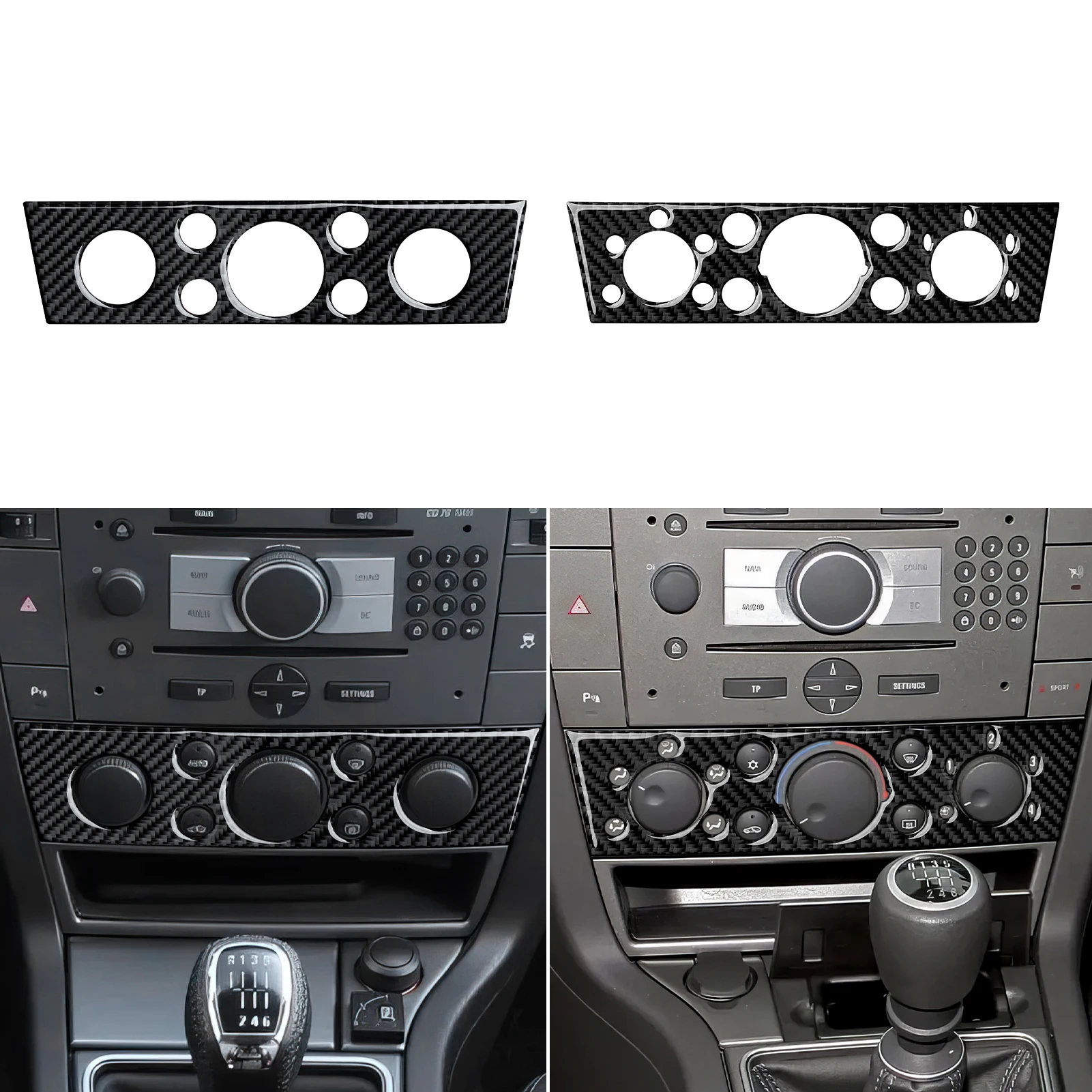 Kohlefaser-Innenaufkleber. Auto-Mittelkonsole Klimaanlagen-Bedienfeld Für Opel Vectra C Signum. Für Vauxhall Vectra Signum Zierleiste