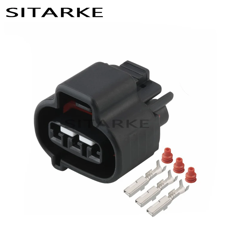 

10 Sets 3 Pin Car Tire Brake Electronic System Connector Electronic Wire Speed Sensor Plug Socket for Nissan Toyota DS-BN-3F-GR