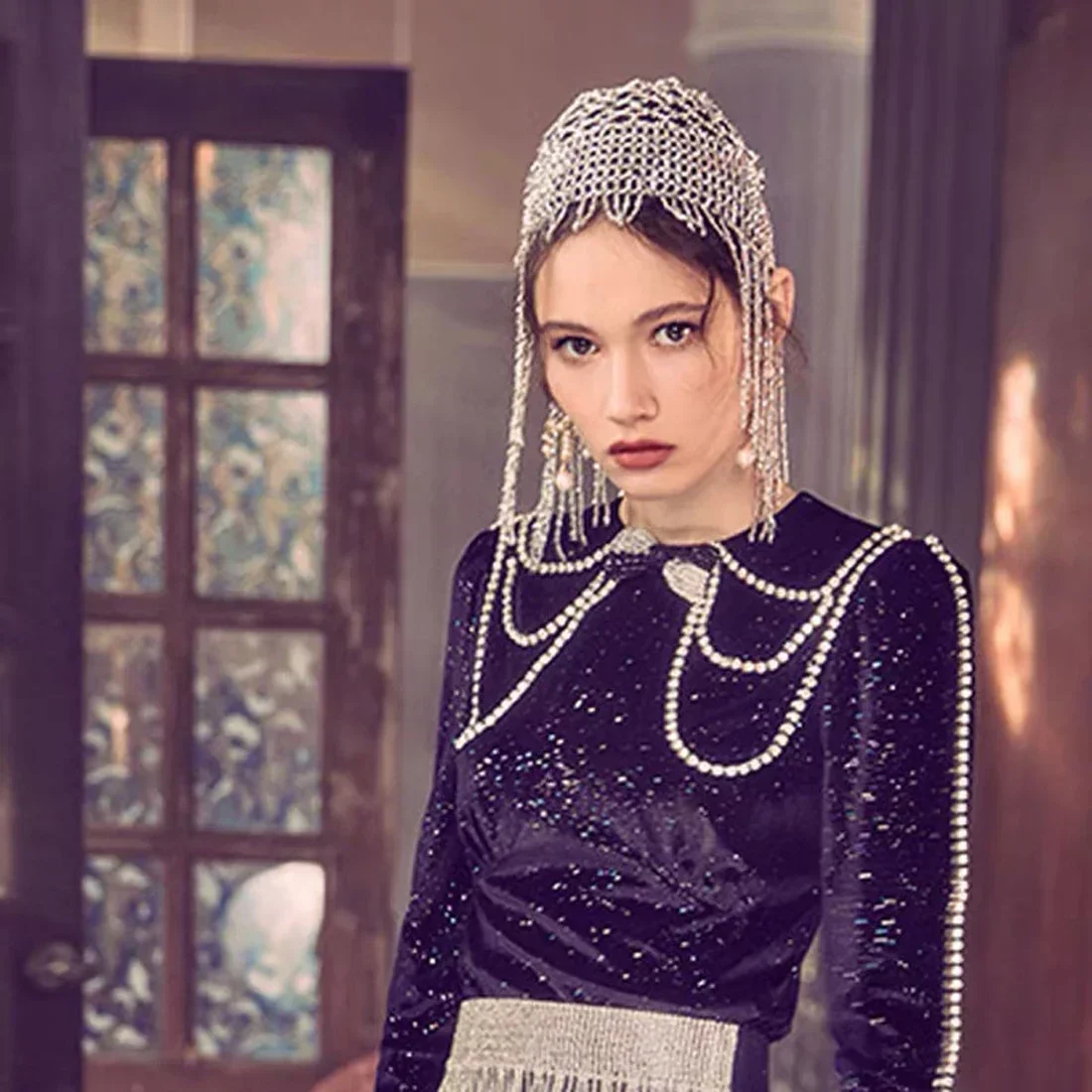 Costumes couvre-chef femmes cléopâtre exotique perlée danse du ventre tête chapeau accessoire de cheveux casque pour fête de mariage montrant