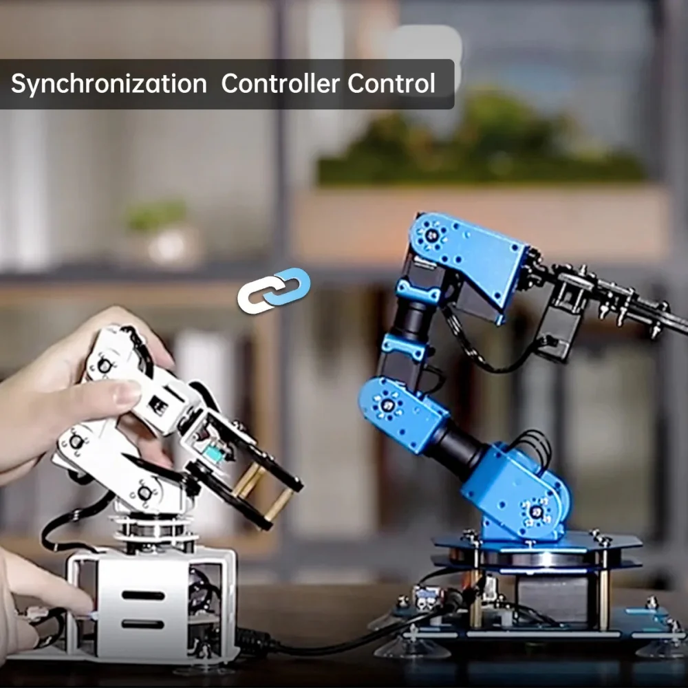 xArm 1S Hiwonder Intelligent Bus Servo 6 DOF Robotic Arm with Teaching Robot Arm PS2 APP Control Smart Toy